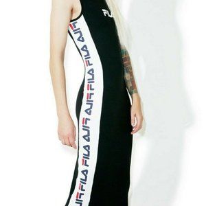 FILA Naomi Maxi Bodycon Tape Dress XS